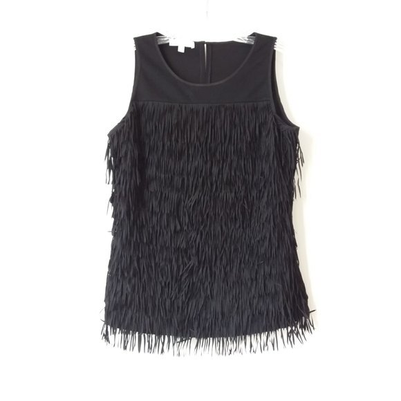 RSVP by Talbots Black Fringe Front Top S - Picture 7 of 7